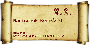 Marischek Konrád névjegykártya